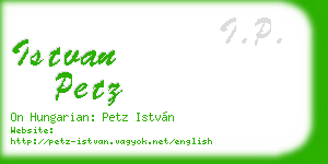 istvan petz business card
